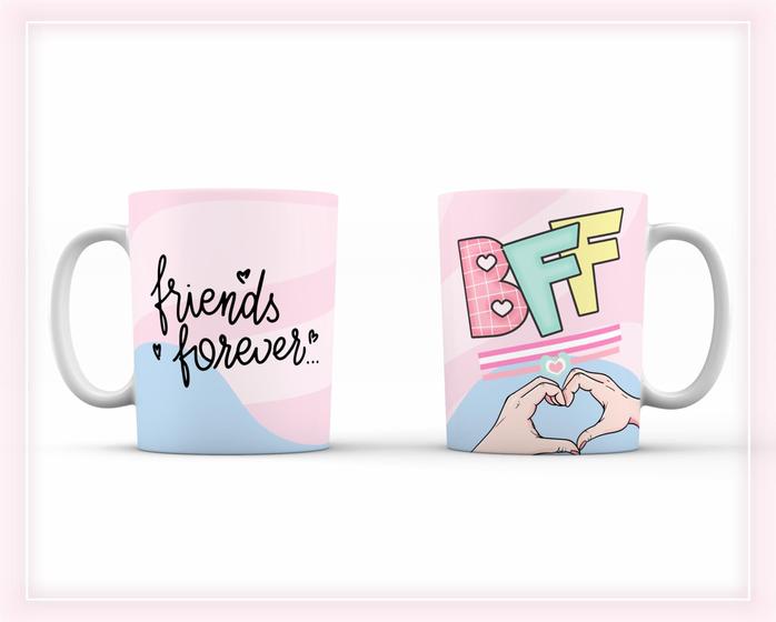 Imagem de Caneca Porcelana Divertida Amizade BFF