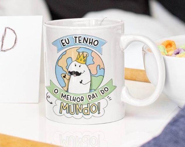 Imagem de Caneca Porcelana Divertida Eu Tenho O Melhor Pai Do Mundo