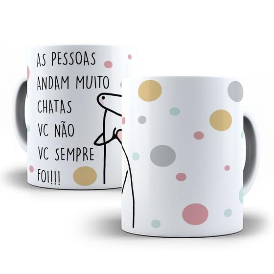 Imagem de Caneca Porcelana Divertida Flork As Pessoas Andam Muito