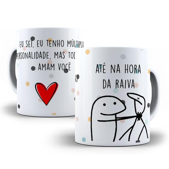 Imagem de Caneca Porcelana Divertida Flork Até na hora da Raiva