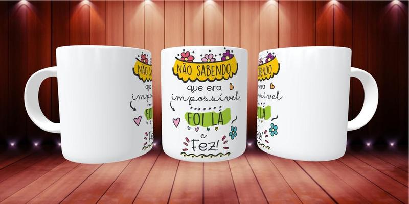 Imagem de Caneca Porcelana Divertida Gratidão Foi Lá e Fez