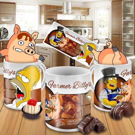 Imagem de Caneca Porcelana Divertida Páscoa Simpsons