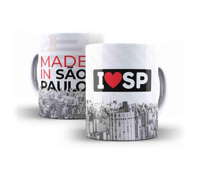 Imagem de Caneca Porcelana Eu Amo São Paulo Made In São Paulo