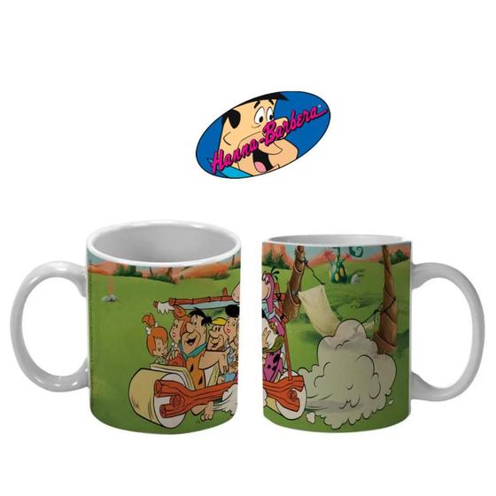 Imagem de Caneca Porcelana Flintstones Family In a Car  300ml 28650