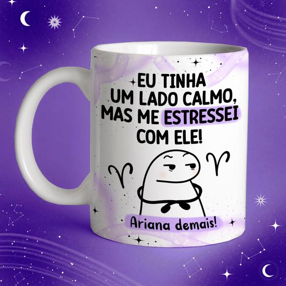 Imagem de Caneca Porcelana Flork Signos 2.0 versão 1 Ariana 325 ml