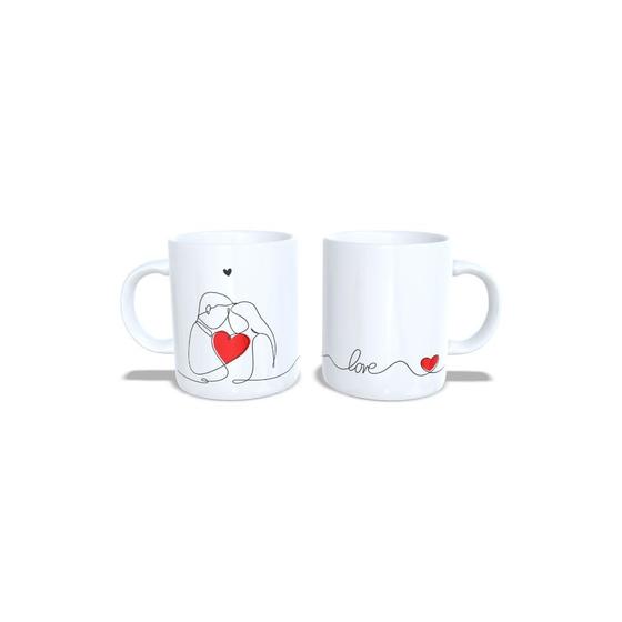 Imagem de Caneca Porcelana Love Casal Dia Dos Namorados Presente