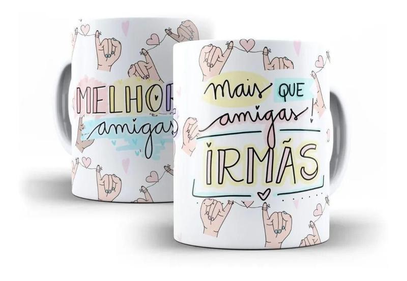 Imagem de Caneca Porcelana Mais Que Amigas Irmãs