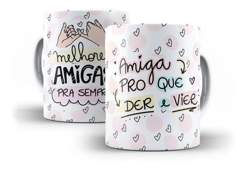Imagem de Caneca Porcelana Melhores Amigas Para Sempre Amizade Dia do Amigo