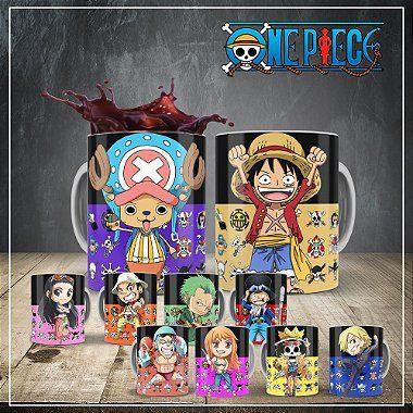 Imagem de Caneca Porcelana One Piece Chibi