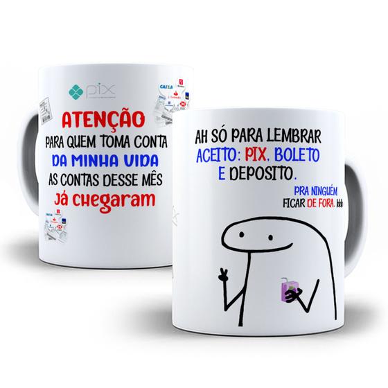 Imagem de Caneca Porcelana Personalizada - divertida, engraçadas, debochada Memes Flork Bento, ficar de fora