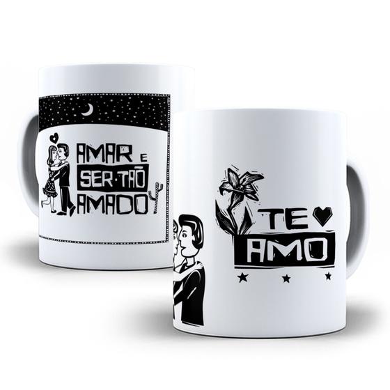 Imagem de Caneca porcelana personalizada - presente para Namorado (a) amar e ser tão amado, te amo!