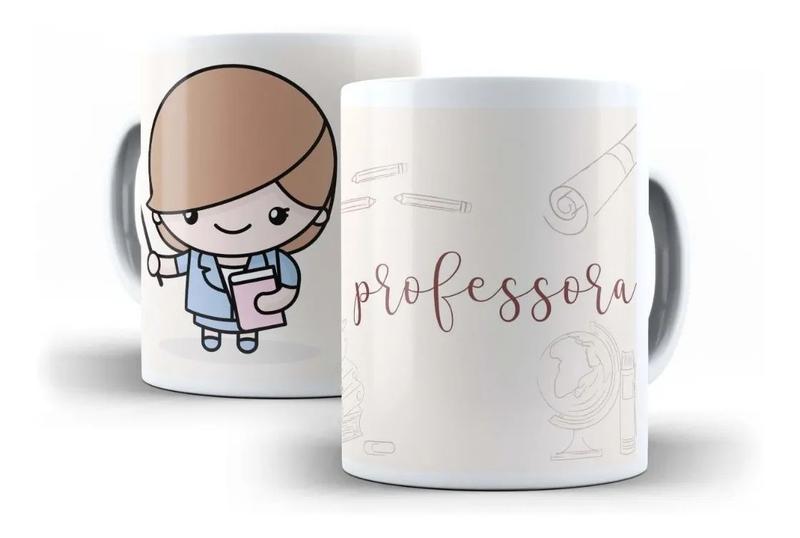 Imagem de Caneca Porcelana Professora Profissão Coleção Cute