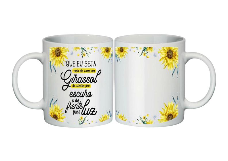 Imagem de Caneca Porcelana Que eu Seja Girassol - 01 unid 