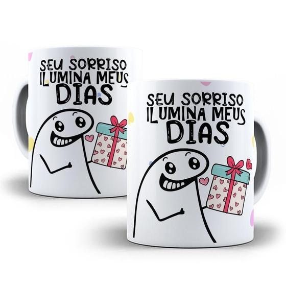 Imagem de Caneca Porcelana Seu Sorriso Ilumina Meus Dias Flork