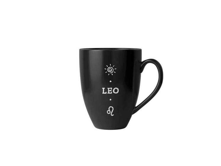 Imagem de Caneca porcelana signos leao preto poop store