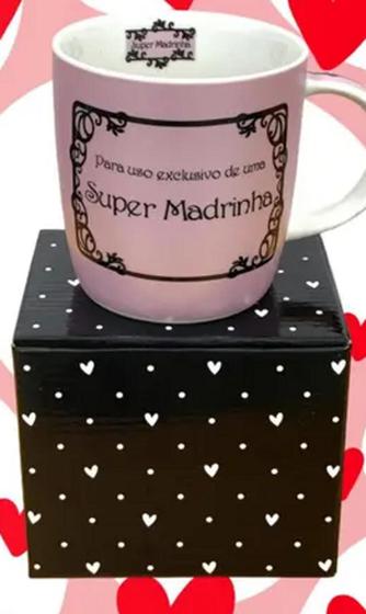 Imagem de Caneca porcelana super madrinha perolizada