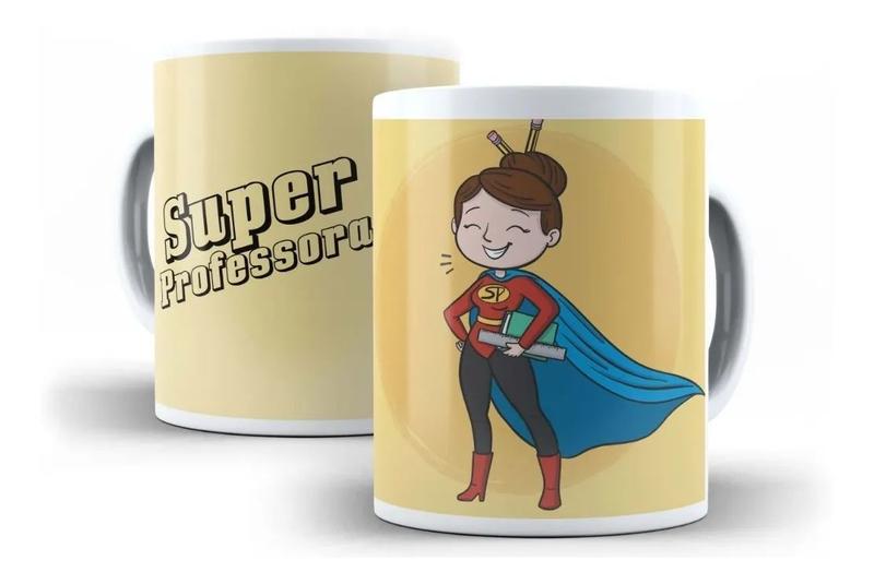 Imagem de Caneca Porcelana Super Professora Presente Dia Professores