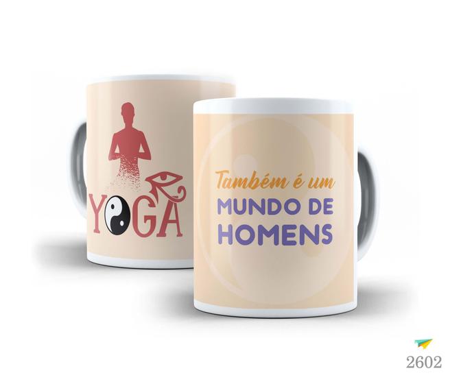 Imagem de Caneca Porcelana Também é um Mundo de Homens Est. 20 - Yoga Zlprint