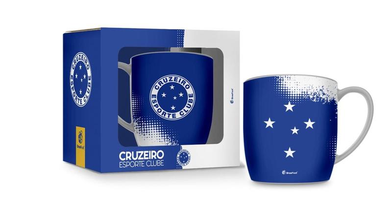 Imagem de Caneca porcelana urban 300ml times cruzeiro 4