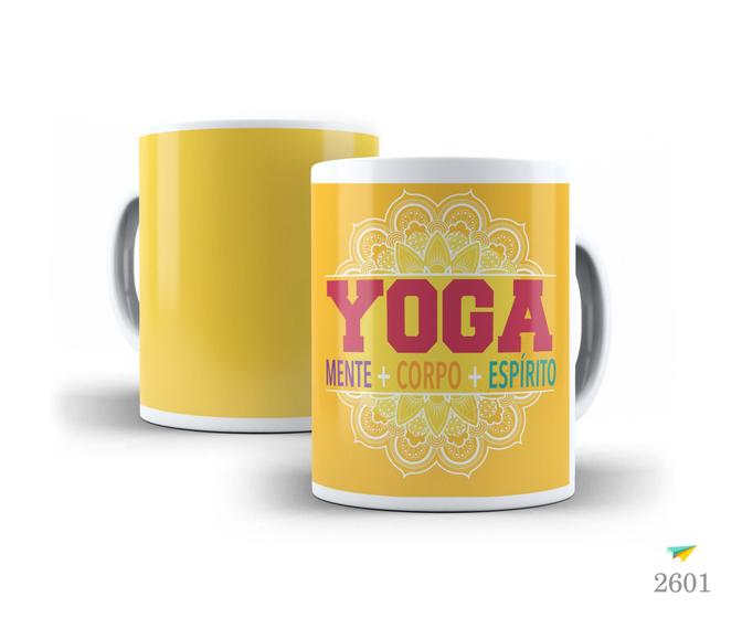 Imagem de Caneca Porcelana Yoga Mente + Corpo + Espirito Est. 19 - Zlprint