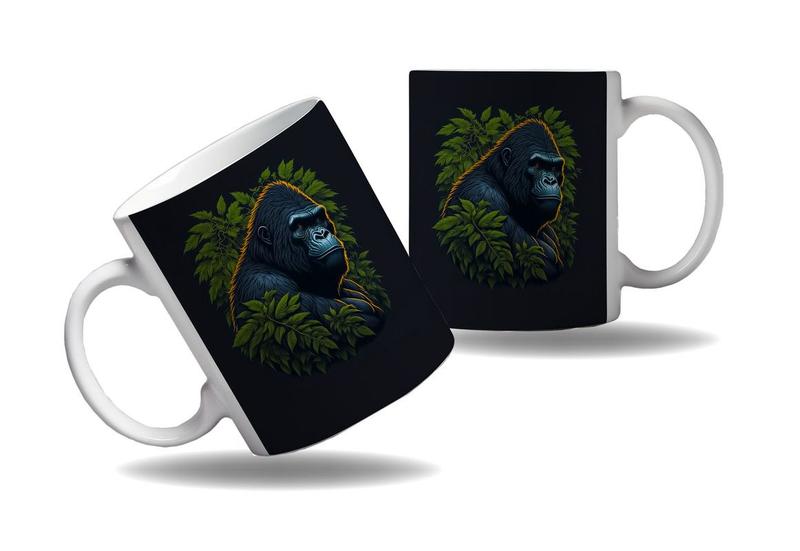 Imagem de Caneca Presente Animais Grandes Gorilas Primatas Natureza