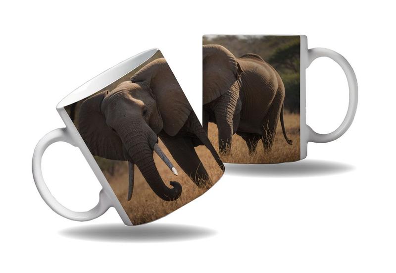 Imagem de Caneca Presente Animais Savana Elefantes Manadas África HD