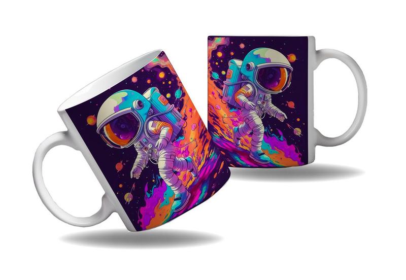 Imagem de Caneca Presente Astronautas Galaxia Planetas Lua Marte 2