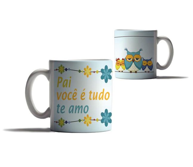 Imagem de Caneca Presente Feliz dia dos Pais Papai Coruja Filhos Amor