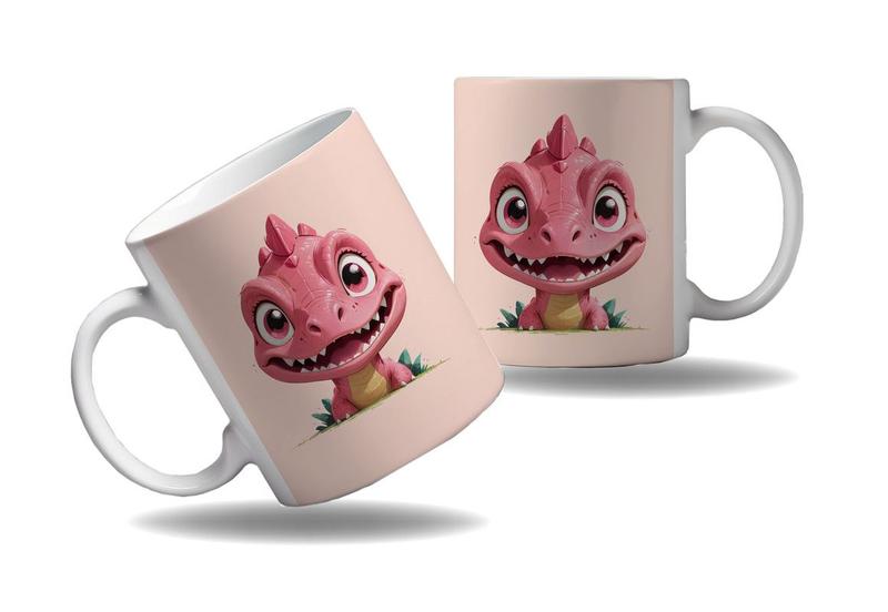 Imagem de Caneca Presente Geek Nerd Dinossauros Bonitinhos Coloridos