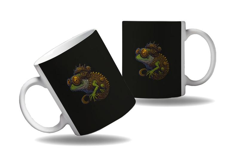 Imagem de Caneca Presente Geek Nerd Tecno Vapor Steampunk Camaleão