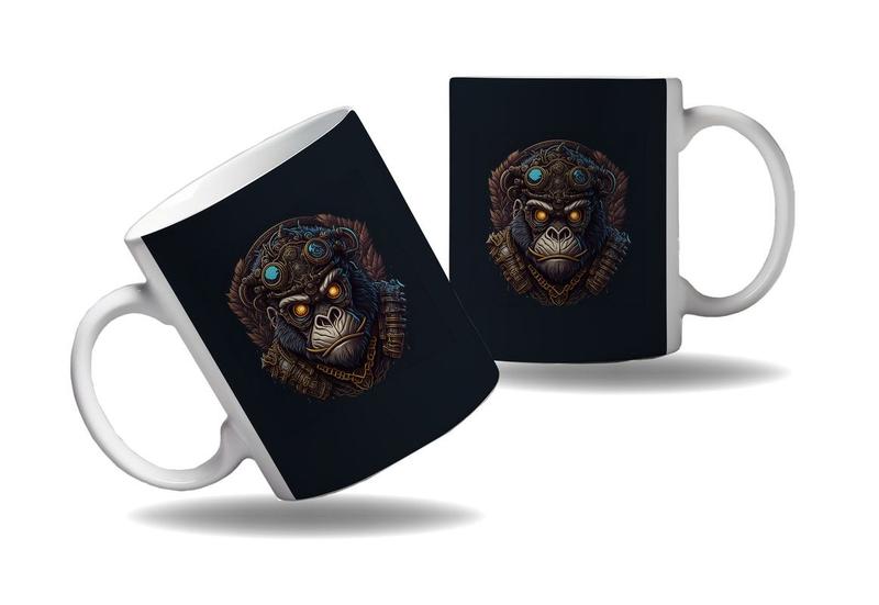 Imagem de Caneca Presente Geek Nerd Tecno Vapor Steampunk Gorila