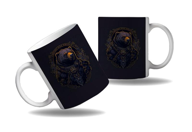 Imagem de Caneca Presente Geek Nerd Tecno Vapor Steampunk Urso Marrom