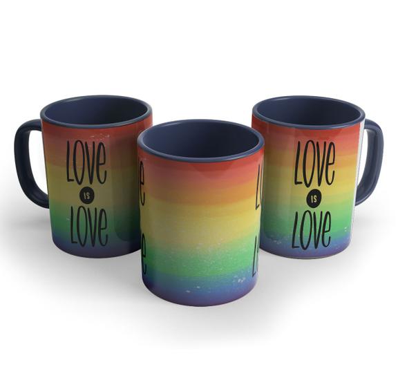 Imagem de Caneca Presente Love is Love Amor é Amor Cerâmica 325ml