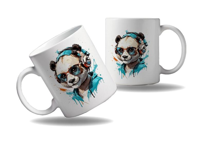 Imagem de Caneca Presente Nerd Geek Óculos Animais Modernos Panda