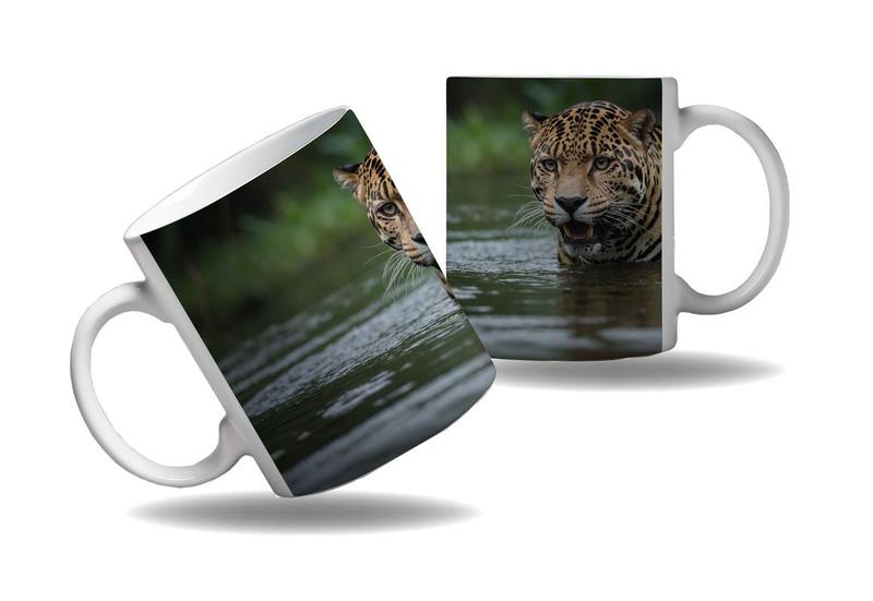 Imagem de Caneca Presente Pantanal Onça Pintada Brasileira Animal HD