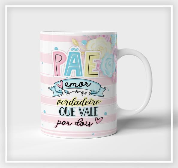 Imagem de Caneca Presente Porcelana 325Ml Tema Amor Que Vale Por Dois