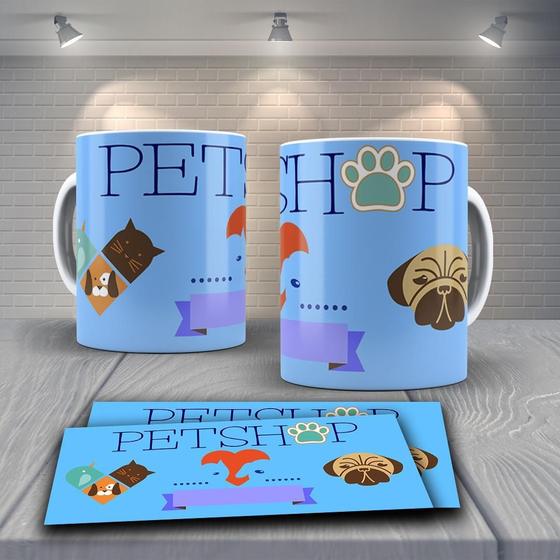 Imagem de Caneca Presente Porcelana 325Ml Tema Animais Petshop