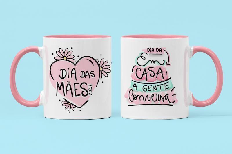 Imagem de Caneca Presente Porcelana 325Ml Tema Dia Das Mães