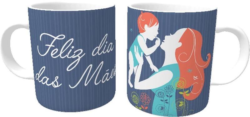 Imagem de Caneca Presente Porcelana 325Ml Tema Feliz Dia Das Mães