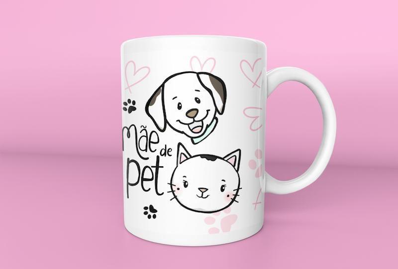 Imagem de Caneca Presente Porcelana 325Ml Tema Mãe De Pet