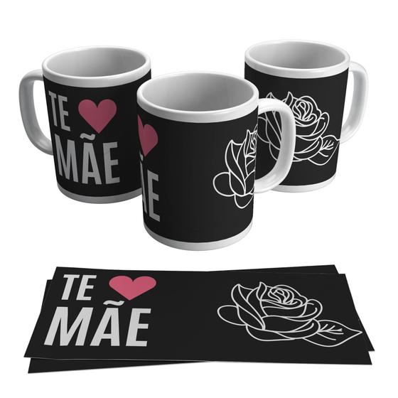 Imagem de Caneca Presente Porcelana 325Ml Tema Mãe Te Amo Mãe