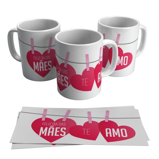 Imagem de Caneca Presente Porcelana 325ml Tema Mãe Te Amo