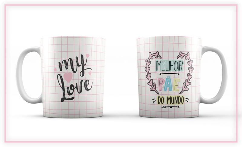 Imagem de Caneca Presente Porcelana 325ml Tema Melhor Pãe do Mundo