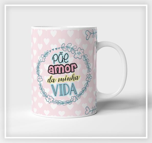 Imagem de Caneca Presente Porcelana 325Ml Tema Põe Amor Da Minha Vida