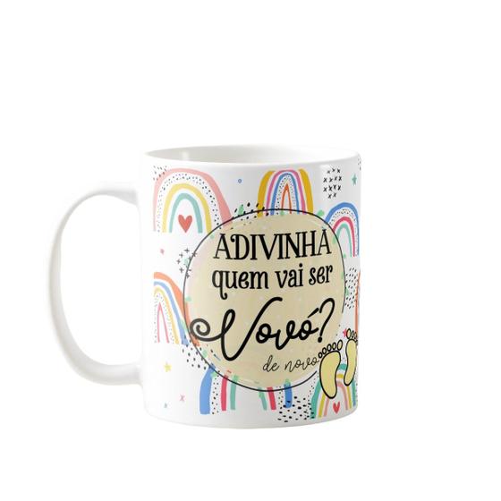 Imagem de Caneca Presente Surpresa Avó Anúncio Gravidez - Vovó de Novo