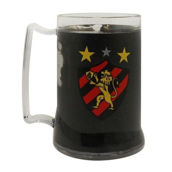 Imagem de Caneca Preta Gel Isolante Térmico 400Ml - Sport Club