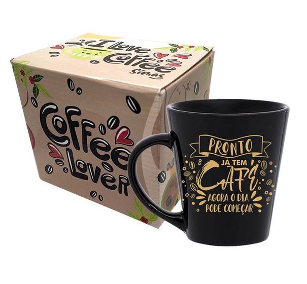 Imagem de Caneca Preta Já Tem Café - Coffe Lover - Modelo Drop