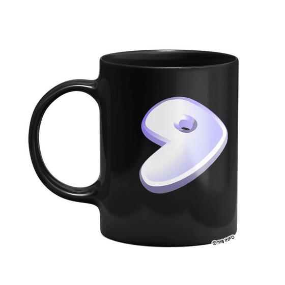 Imagem de Caneca Preta Linux - Gentoo