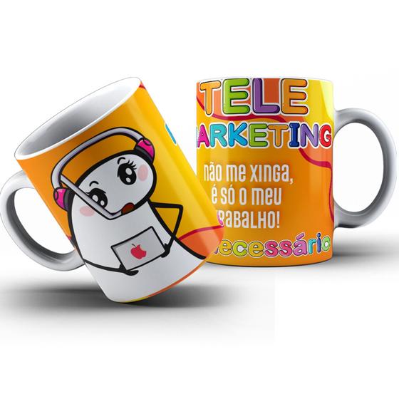 Imagem de Caneca profissões flork telemarketing feminino