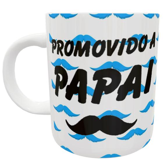 Imagem de Caneca promovido a papai bigode divertido criativo presente